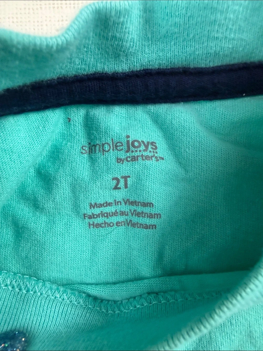 Carters Simple Joys Long-Sleeve Crewneck Bundle Teal Navy Indigo Gray Size 2T